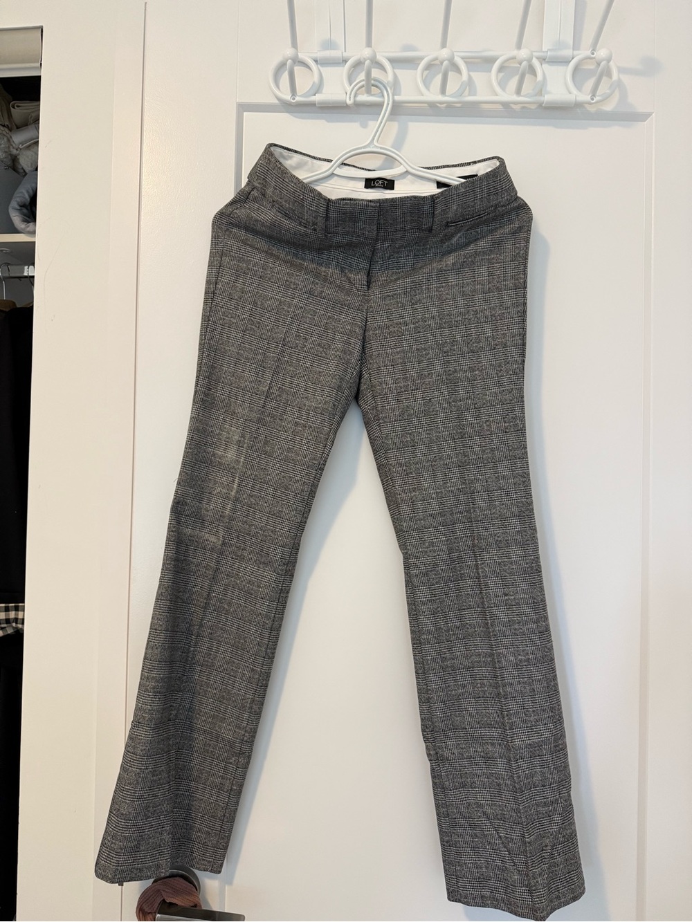 LOFT Gray Plaid Women's Dress Pants